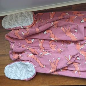 Carter's Fox Zip up Footie PJs size 7